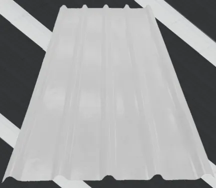 Teja traslúcida en fibra de vidrio trapezoidal