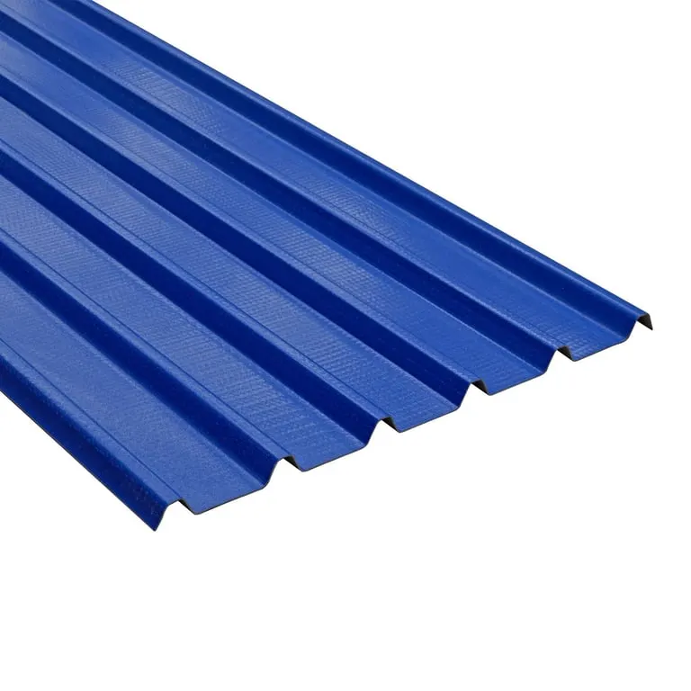 Teja UPVC azul trapezoidal